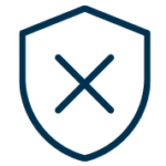 A shield with an X